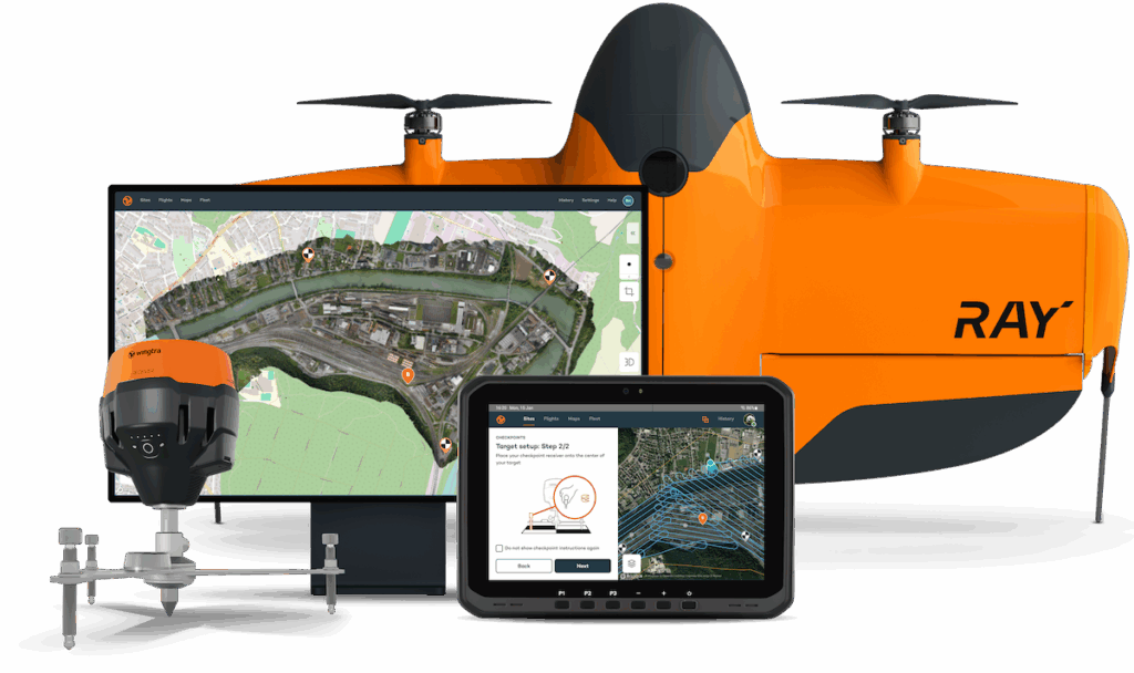 WingtraGROUND GNSS receiver for drone survey