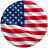 american flag rounded