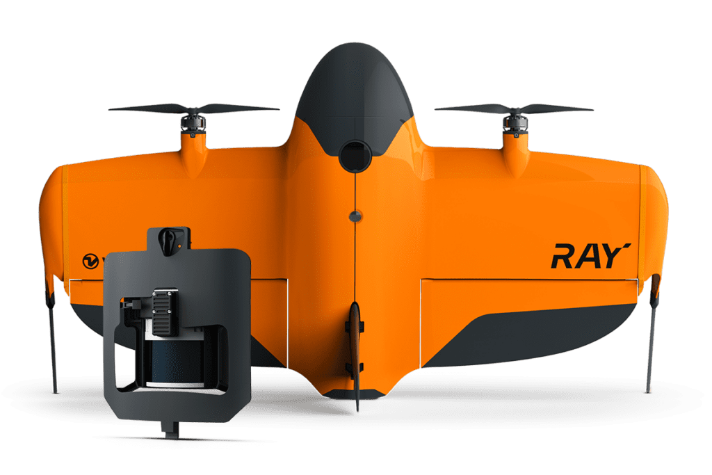 WingtraRAY drone with LIDAR sensor